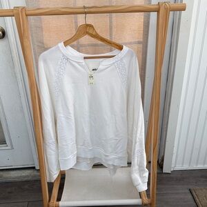 Aerie Hey Crochet Sweatshirt l NWT